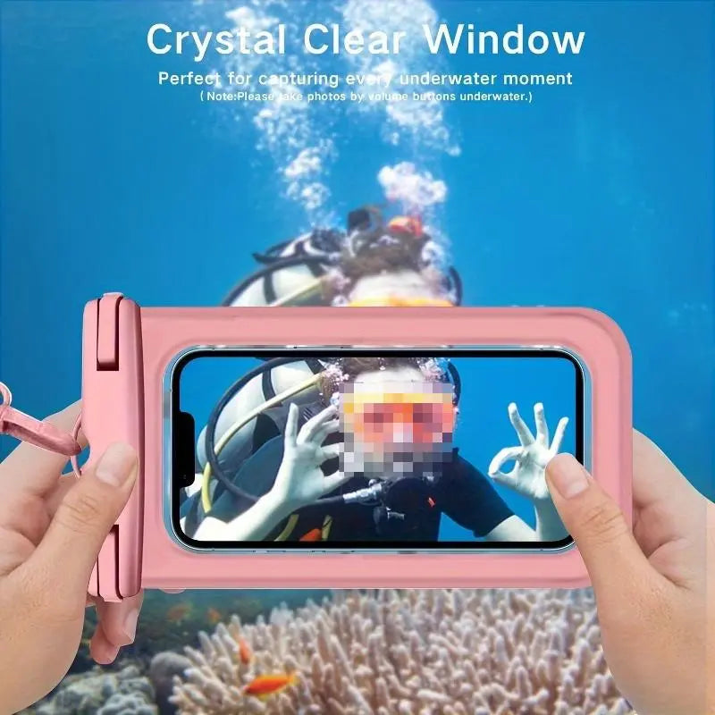 Waterproof Phone Bag, 1 Count Universal Large Capacity Transparent Phone Case with Lanyard, Swimming Phone Bag, Phone Accessories for Swimming, Beach, Pool, Phone Accessories, Cover, Smartphone