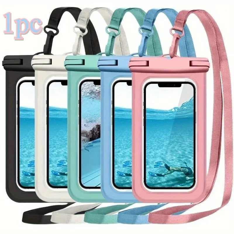 Waterproof Phone Bag, 1 Count Universal Large Capacity Transparent Phone Case with Lanyard, Swimming Phone Bag, Phone Accessories for Swimming, Beach, Pool, Phone Accessories, Cover, Smartphone